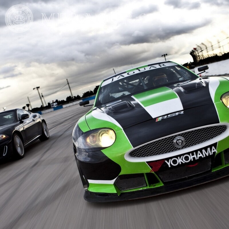 Gorgeous green racing car download a photo on your profile picture on YouTube Race Cars Transport