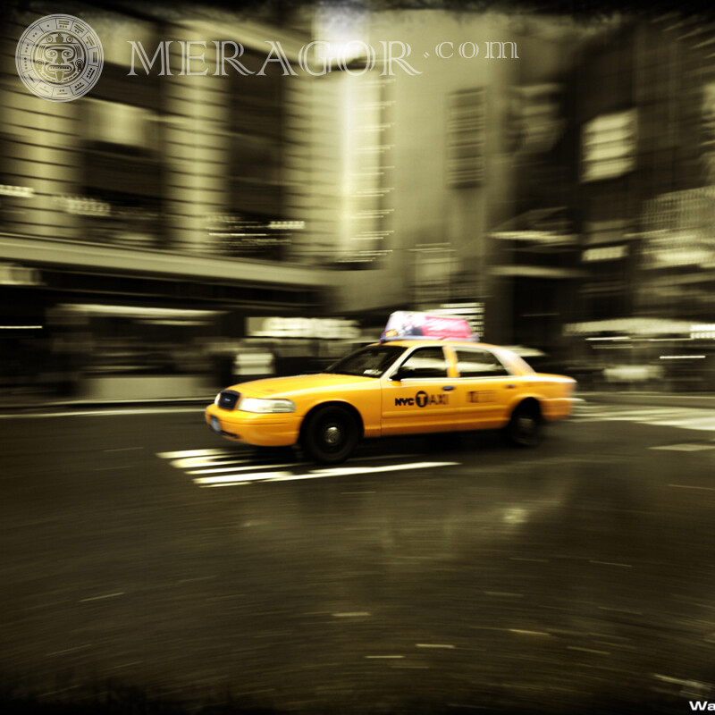 Descargar foto de taxi amarillo Autos Transporte