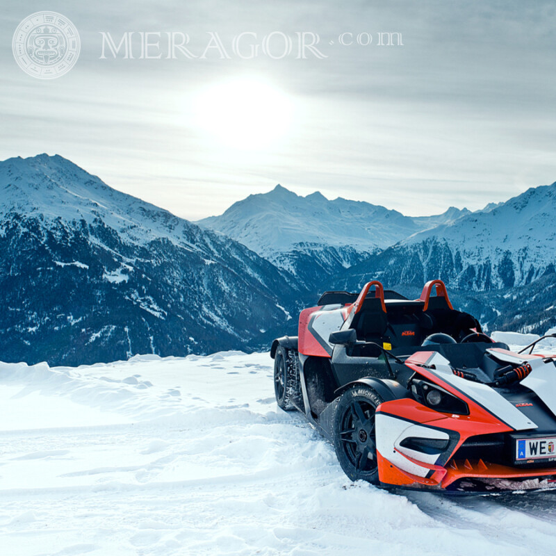 Download photo for avatar for free for girl cool sports car in the mountains Cars Transport Race