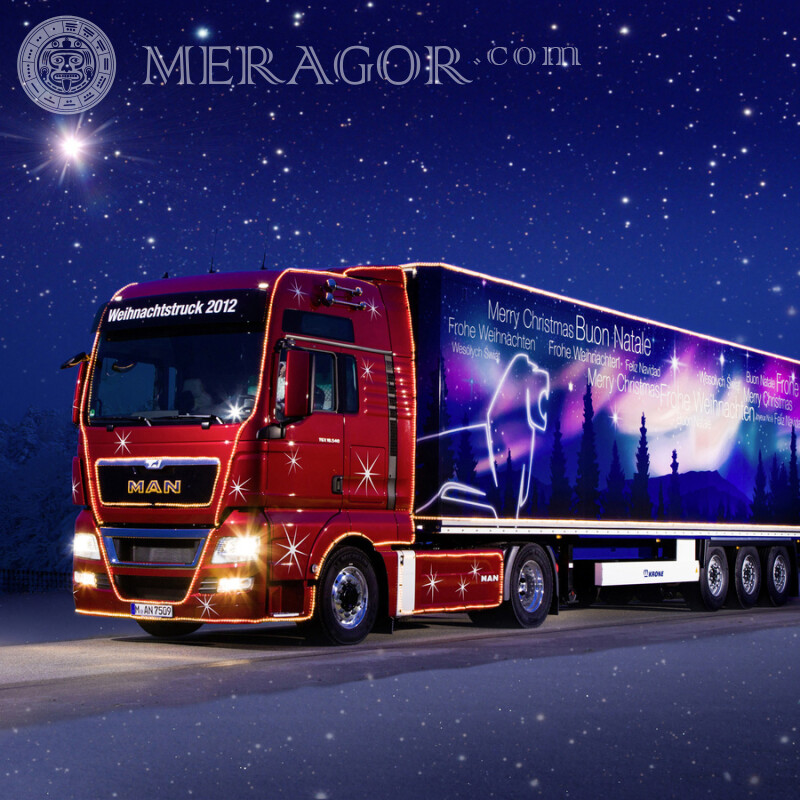 Photo de l'avatar du grand camion festif de WatsApp Les voitures Transport