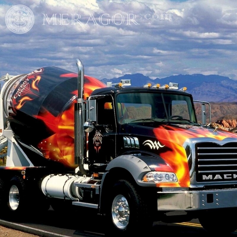 Фото на аватарку для Ютуба отличный крутой грузовик Автомобили Транспорт