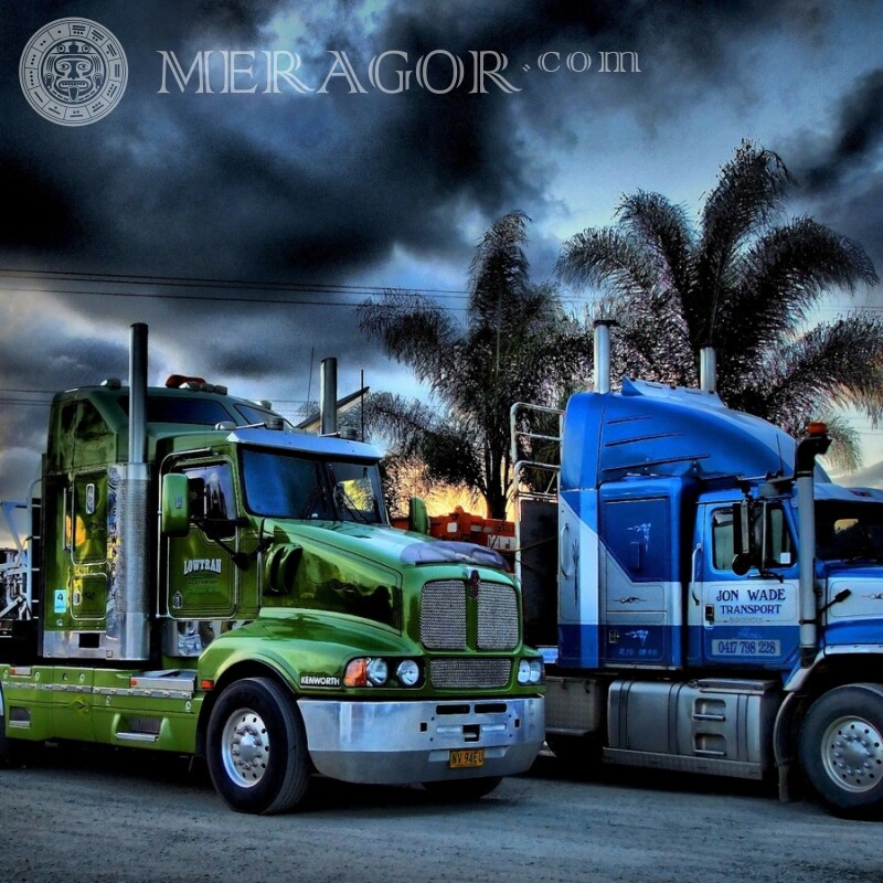 Фото на аватарку для TikTok два розкішних вантажівки Автомобілі Транспорт