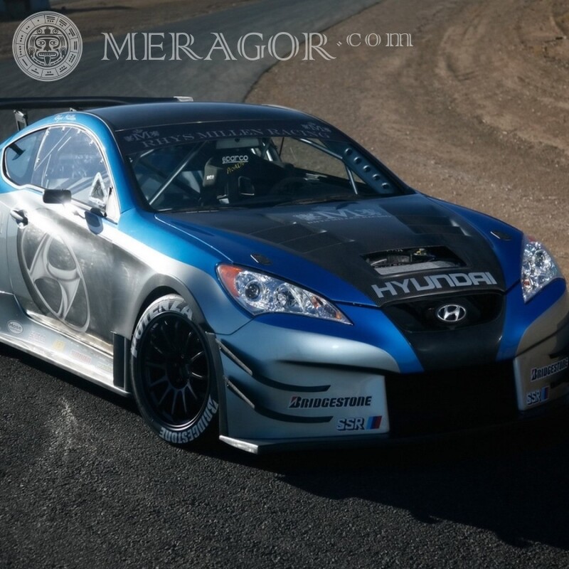 Racing Hyundai lade ein Bild auf einem Avatar für einen Kerl herunter Autos Transport Rennen