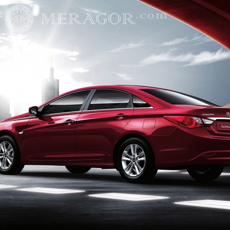 Téléchargement de photo d'avatar rouge Hyundai pour fille Les voitures Transport