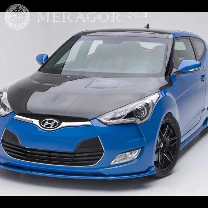 Blue elegant Hyundai download a photo on an avatar for a guy Cars Transport