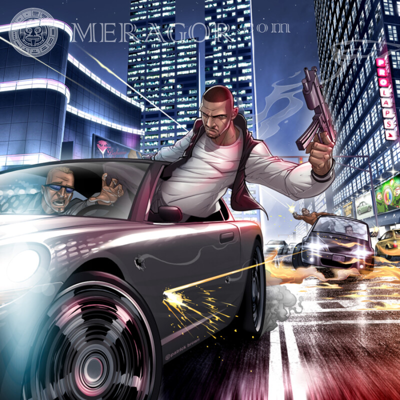 Картинка Grand Theft Auto на аватарку скачати Grand Theft Auto Всі ігри Автомобілі