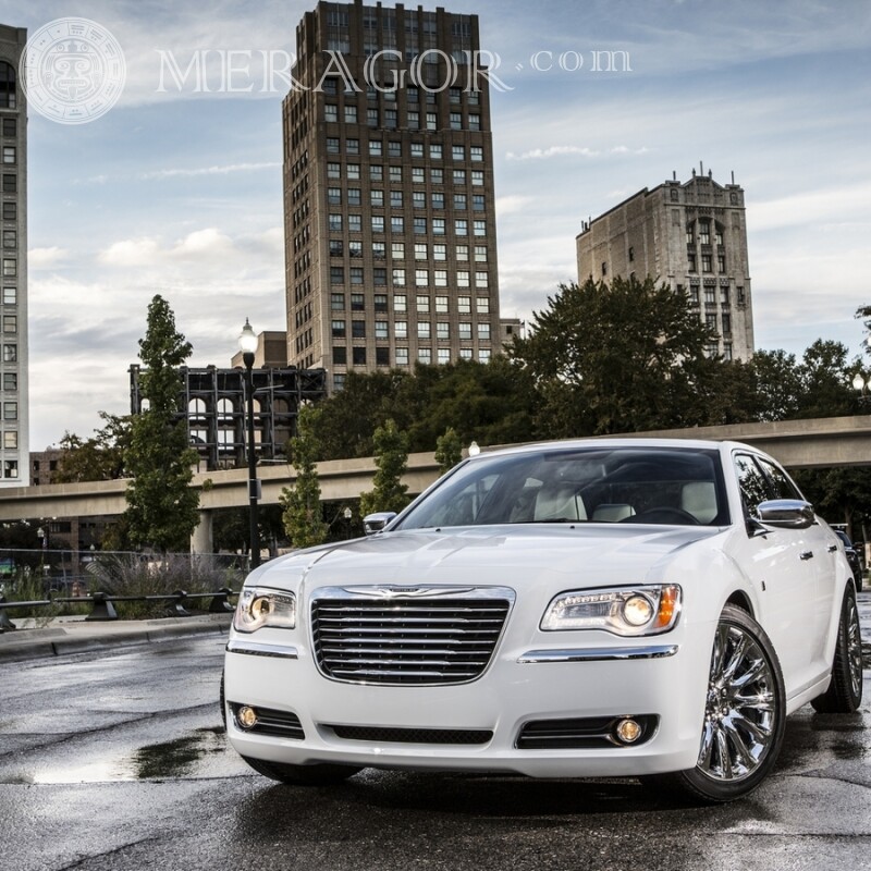 Скачать фото белый Chrysler Автомобили Транспорт