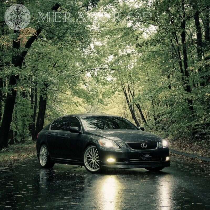 Завантажити картинку шикарний чорний Lexus на аватарку для хлопця Автомобілі Транспорт