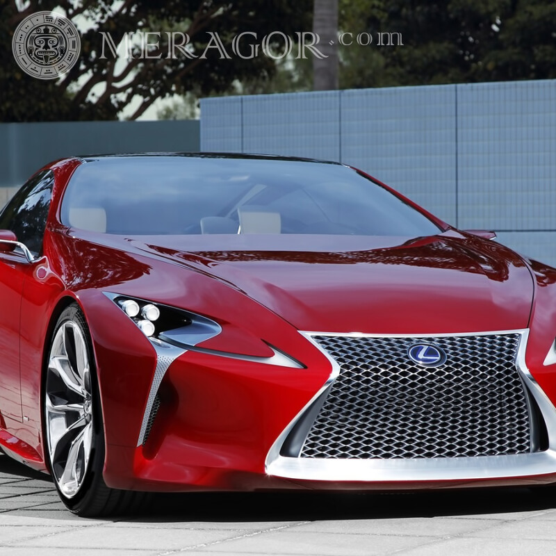 Завантажити фото розкішний червоний Lexus на аватарку для дівчини Автомобілі Транспорт