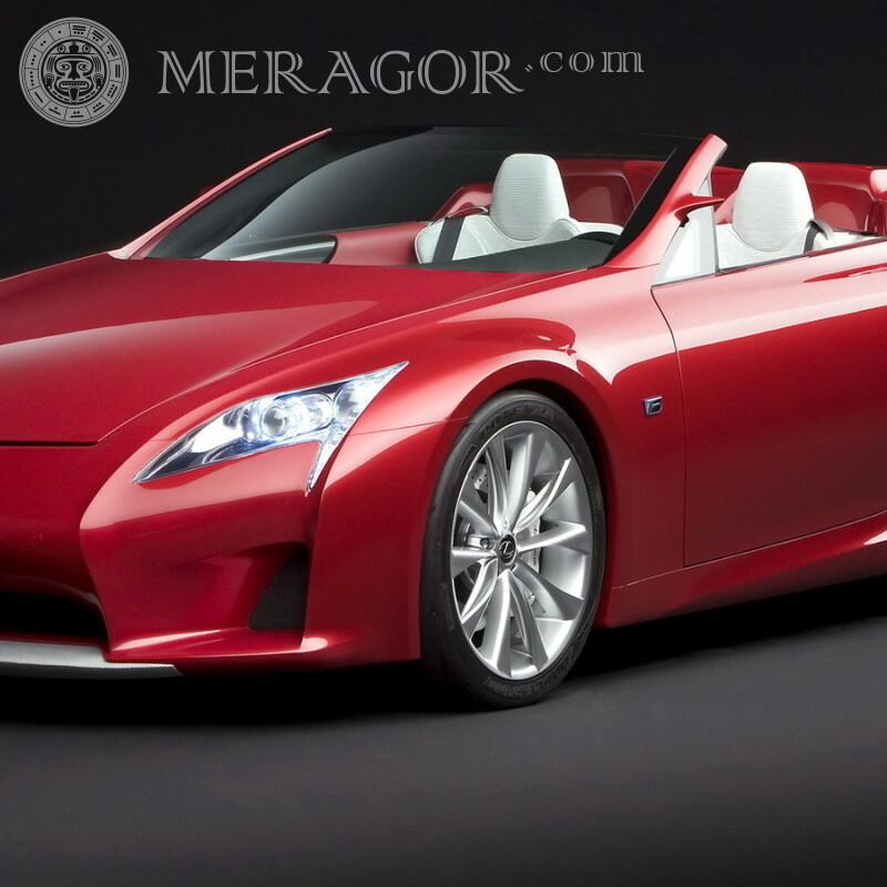 Download photo red Lexus convertible on your profile picture Cars Transport