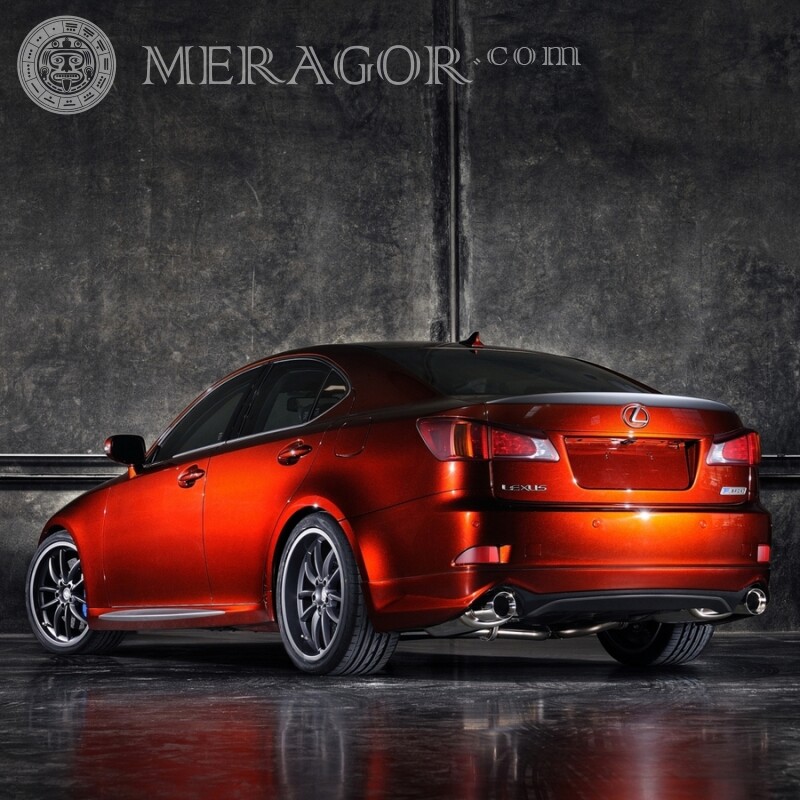 Laden Sie das rote Lexus-Bild für das Profilbild herunter Autos Transport
