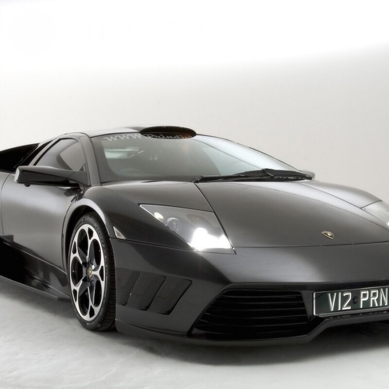 Скачать фотографию черной Lamborghini на аву для парня Автомобили Транспорт