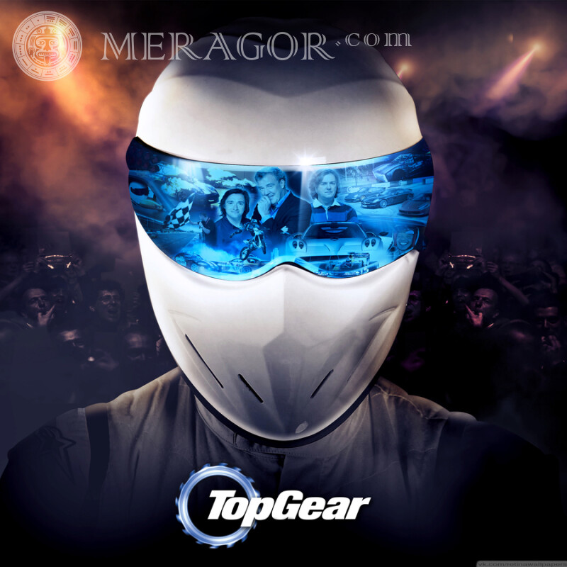 Casco Top Gear para avatar Enmascarado Sin rostro Logotipos