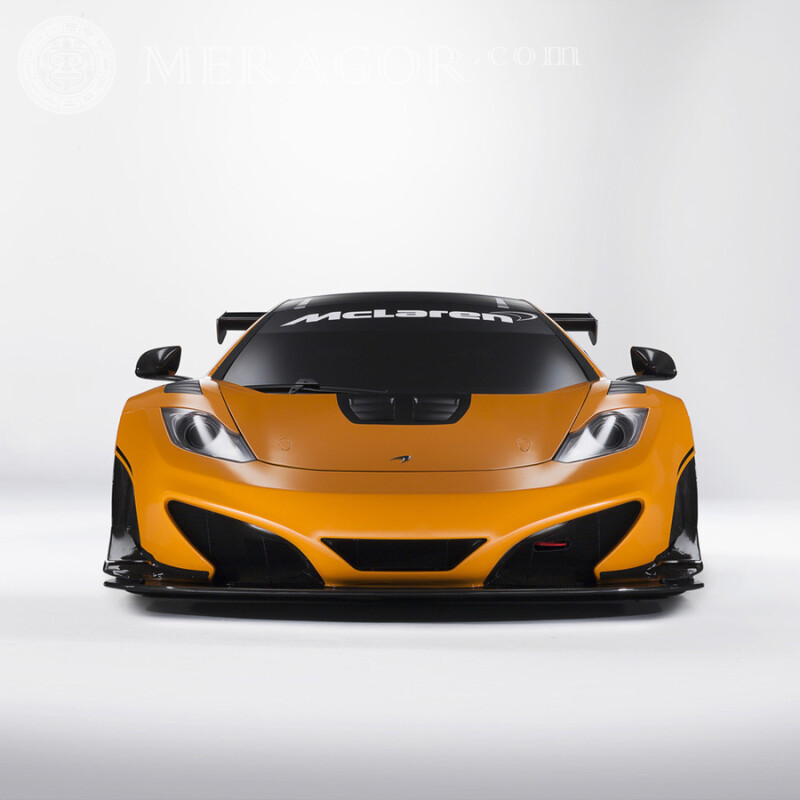 Descarga gratis una foto en tu avatar de un elegante McLaren amarillo para niña Autos Transporte