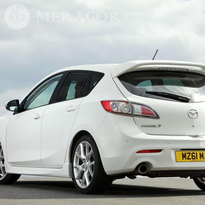 Безкоштовно завантажити фото на аватарку японської білої Mazda Автомобілі Транспорт