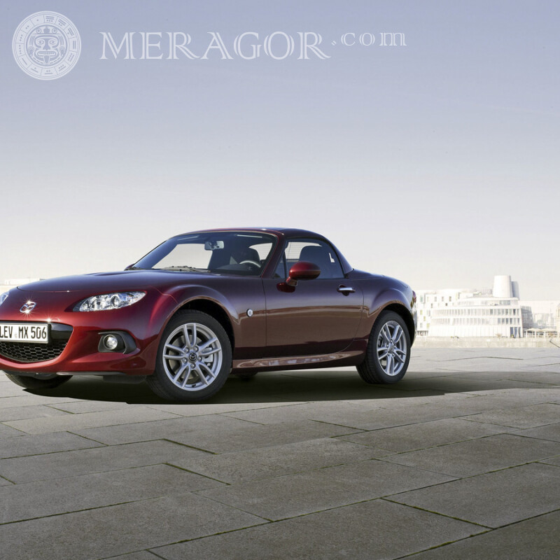 Бесплатно скачать фото на аву стильная красная Mazda для девушки Автомобили Транспорт
