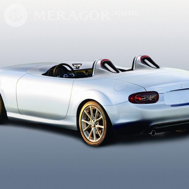 Kostenloser Download Avatar Foto von weißen Mazda Cabrio Autos Transport