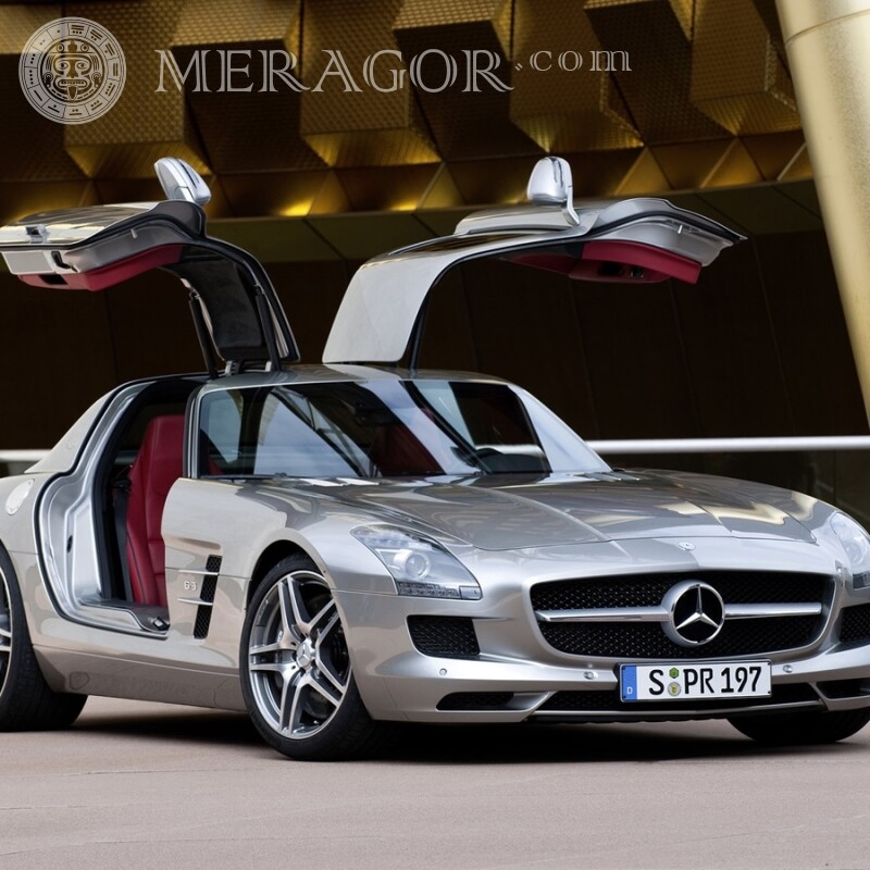 Классный Mercedes с поднимающимися дверями скачать фото на аву Автомобили Транспорт
