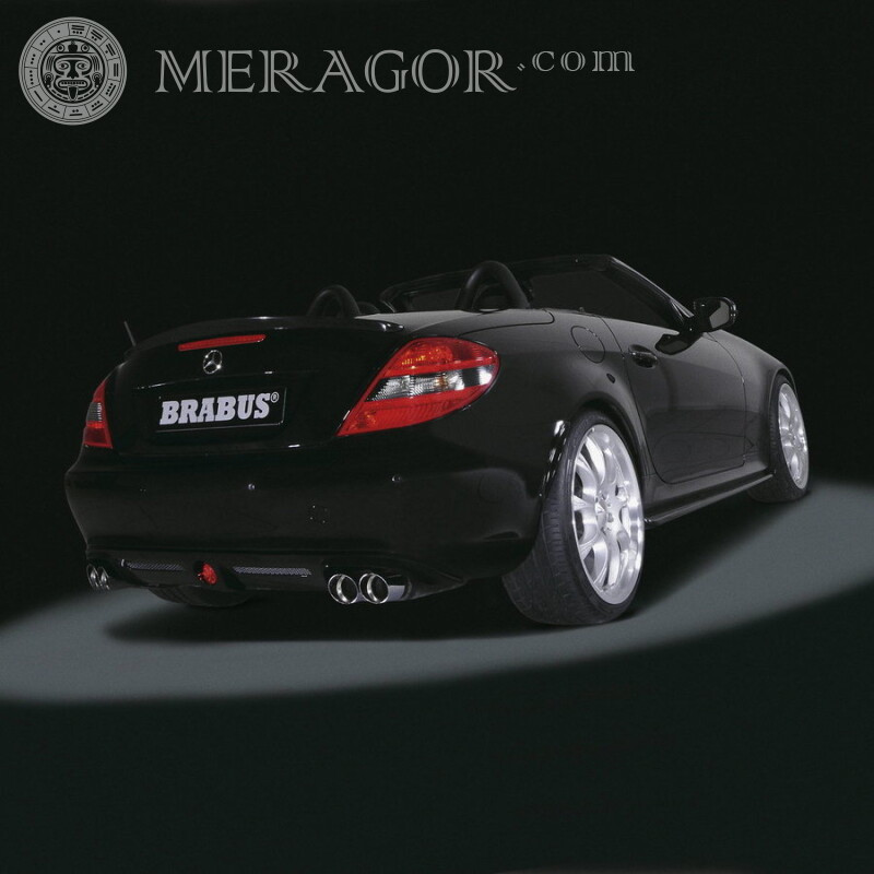 Luxueuse Mercedes noire télécharger la photo sur l'avatar pour un mec Les voitures Transport