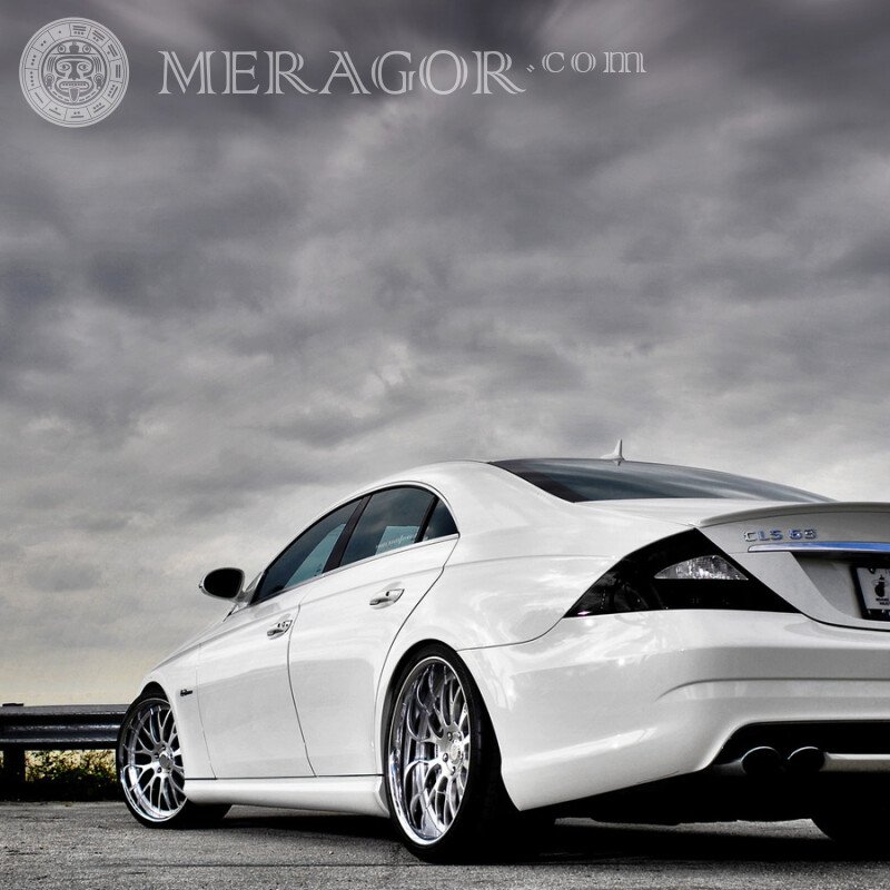 Posh white Mercedes download photo on your profile picture Cars Transport