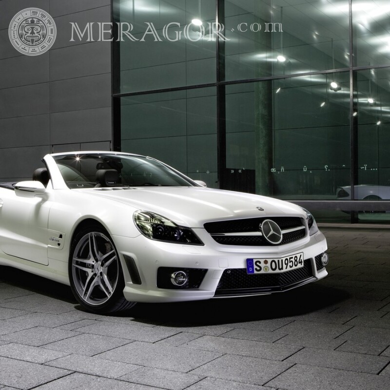 Baixe a foto do Mercedes conversível de luxo na sua foto de perfil Carros Transporte