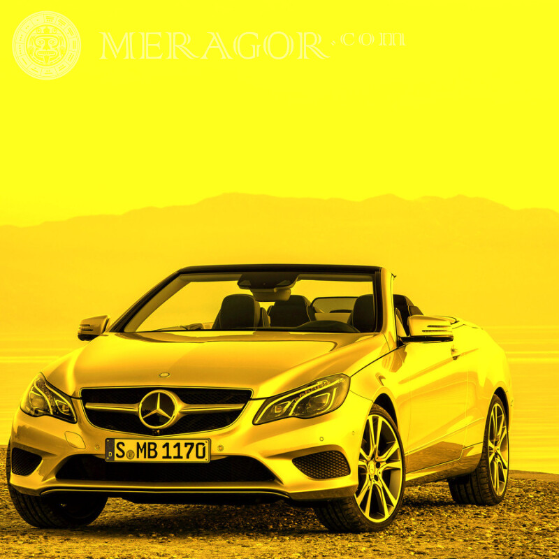 Класний Mercedes кабріолет завантажити фотографію на аватарку Автомобілі Транспорт