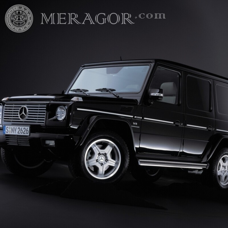 Great black Mercedes Crossover Laden Sie ein Foto auf Ihr Profilbild herunter Autos Transport