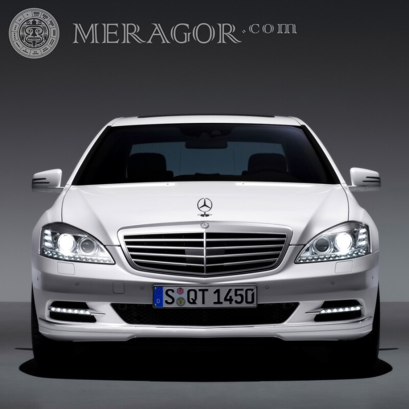Cool White Mercedes télécharger une photo sur votre photo de profil pour un gars Les voitures Transport