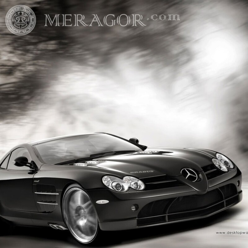 Крутой черный Mercedes скачать фото Автомобили Транспорт