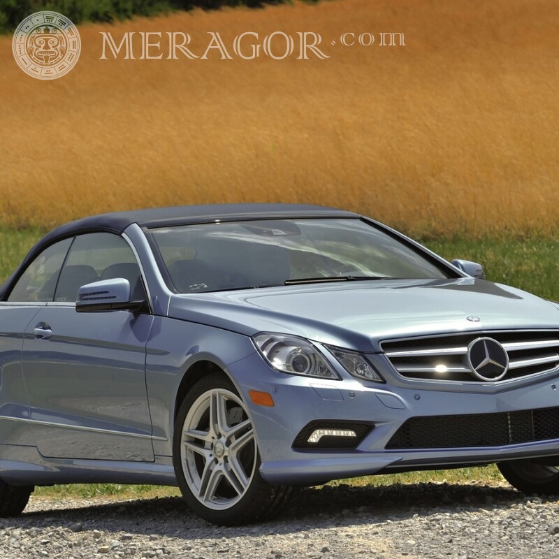 На аватарку завантажити фото розкішний сріблястий Mercedes для хлопця Автомобілі Транспорт