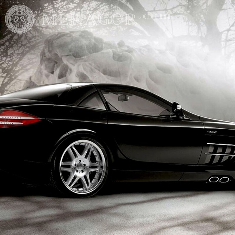 Téléchargez une photo d'une Mercedes élégante allemande sur votre photo de profil Les voitures Transport