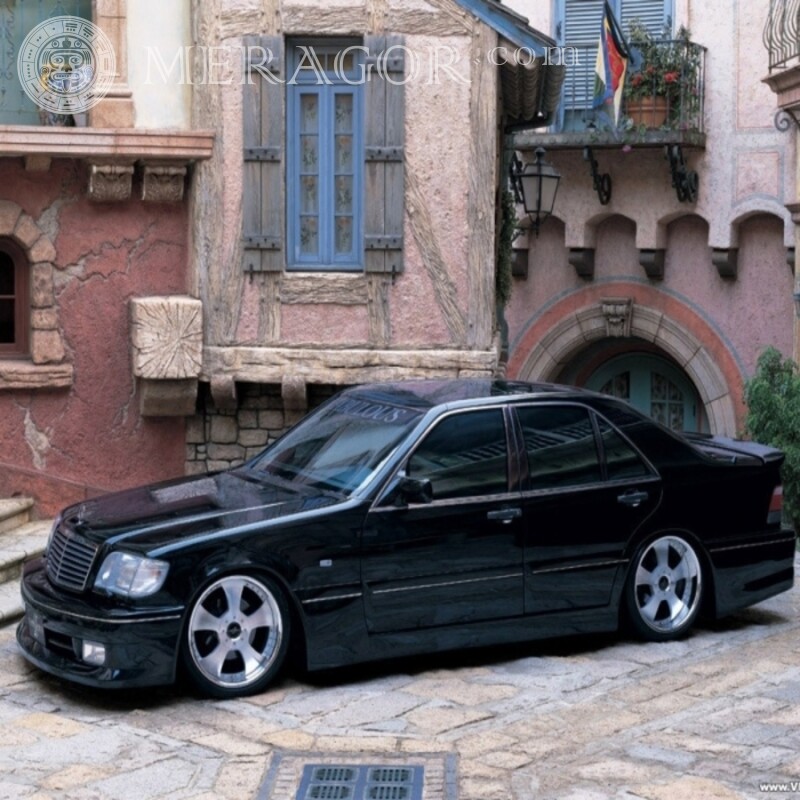 На аву скачать фотографию германский черный Mercedes Автомобили Транспорт