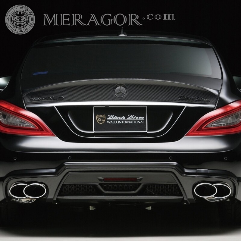 Laden Sie ein Foto eines eleganten schwarzen Mercedes in Ihr Profilbild herunter Autos Transport
