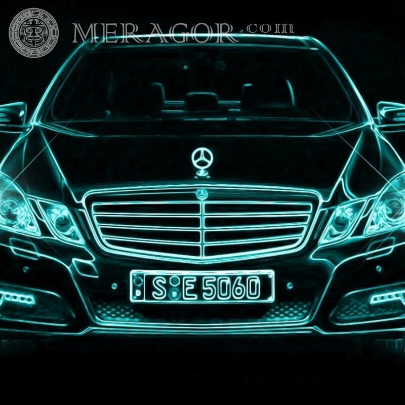 Téléchargez une photo d'une Mercedes de luxe pour une fille sur votre photo de profil Les voitures Transport