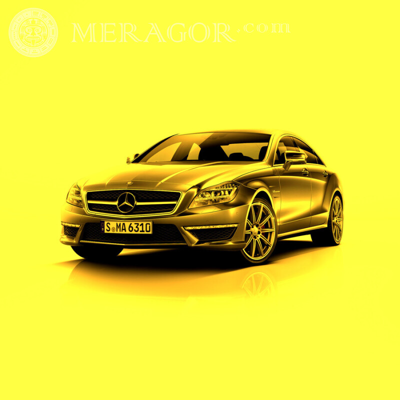On the avatar download a photo of a chic Mercedes for a guy Cars Transport