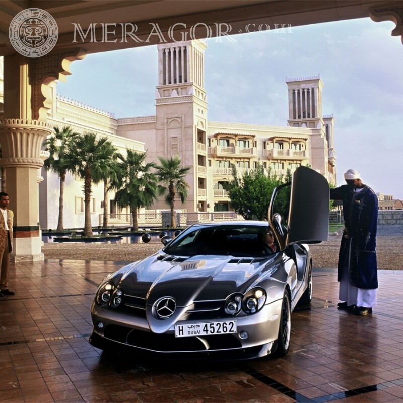 On the avatar download a photo of a cool Mercedes for a guy Cars Transport
