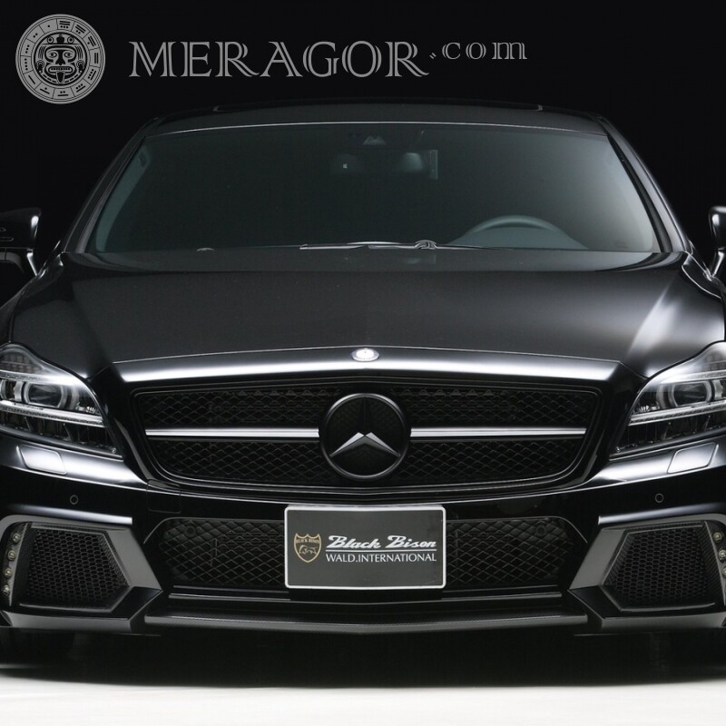 Descargar foto del Mercedes negro de lujo alemán Autos Transporte