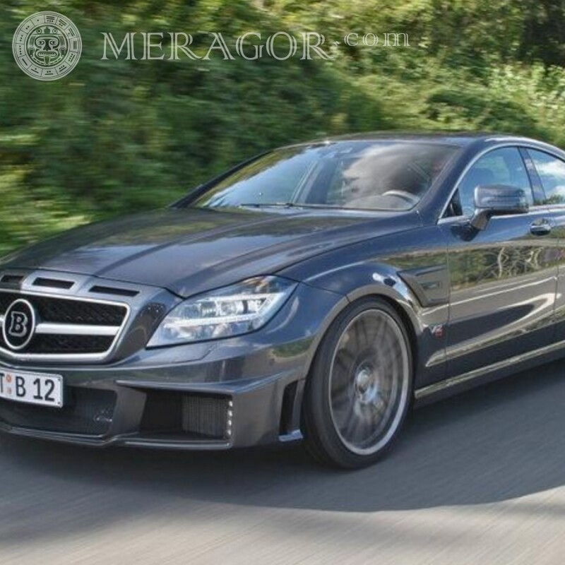 На аву скачать фотографию потрясающий германский Mercedes для парня Автомобили Транспорт