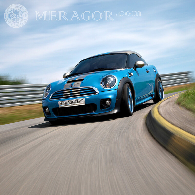 Завантажити фото гоночний MINI Cooper на аватарку для дівчини Автомобілі Транспорт Гонки
