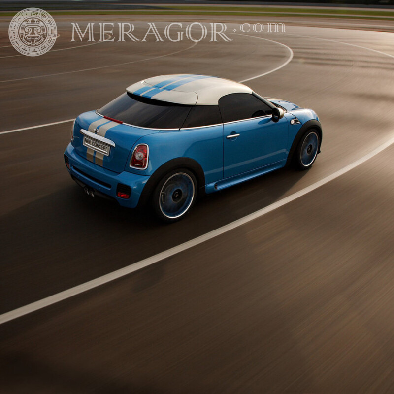 Завантажити фото гоночний прикольний MINI Cooper на аватарку для дівчини Автомобілі Транспорт Гонки