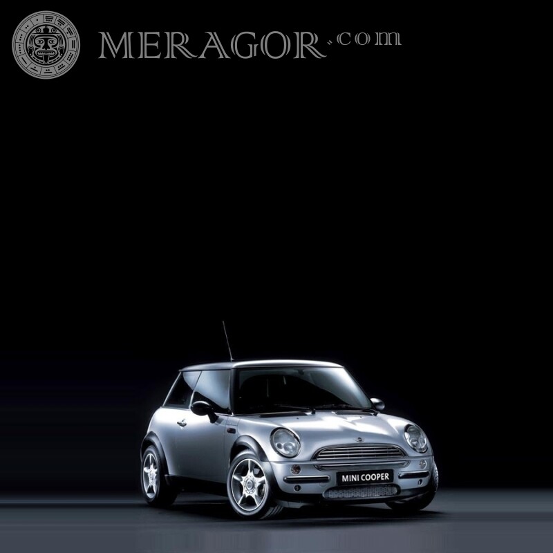 Завантажити фото симпатичний сріблястий MINI Cooper на аватарку для дівчини Автомобілі Транспорт