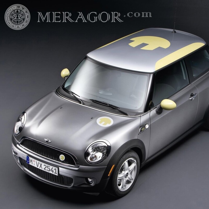 Download photo cute silver MINI Cooper on your profile picture Cars Transport
