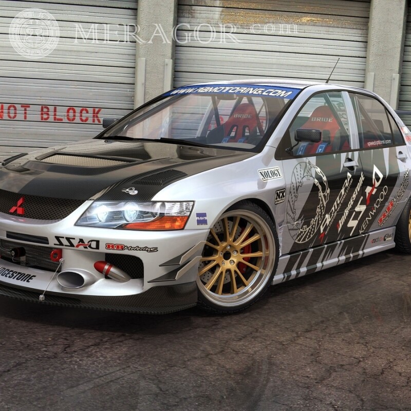 Télécharger la photo cool racing Mitsubishi sur votre photo de profil Les voitures Transport Course