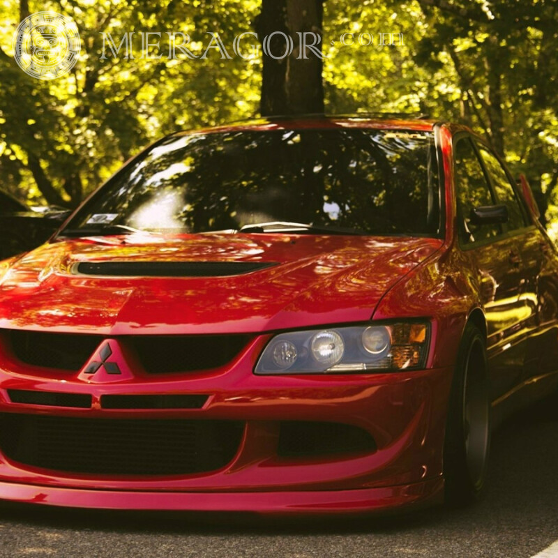 Baixar foto elegante Mitsubishi vermelho para menina Carros Transporte