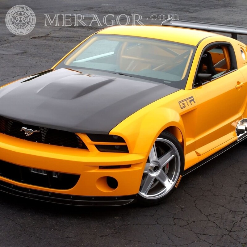 Stunning yellow Ford Mustang download profile picture for a guy Cars Transport