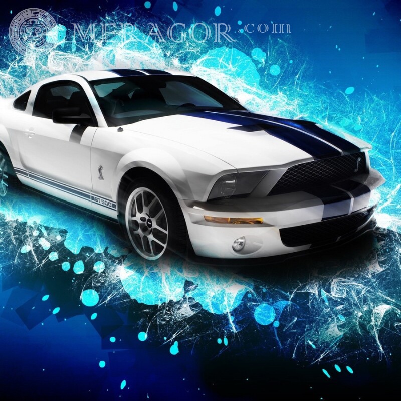 Потрясний Ford Mustang завантажити картинку на аватарку для хлопця Автомобілі Транспорт