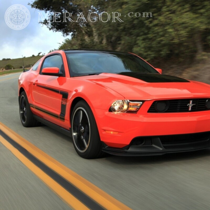 Американський червоний Ford Mustang завантажити картинку для дівчини Автомобілі Транспорт