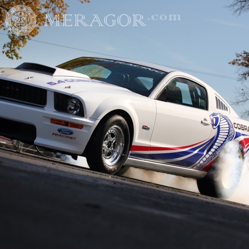 Американский спортивный Ford Mustang скачать фото для парня на аву Автомобили Транспорт
