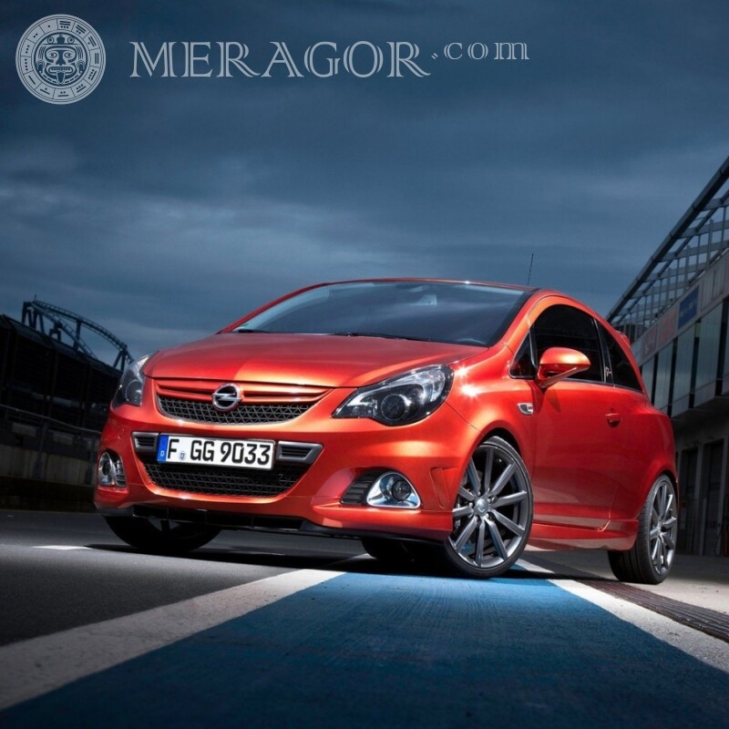 Superbe Opel rouge télécharger la photo sur votre photo de profil Les voitures Transport