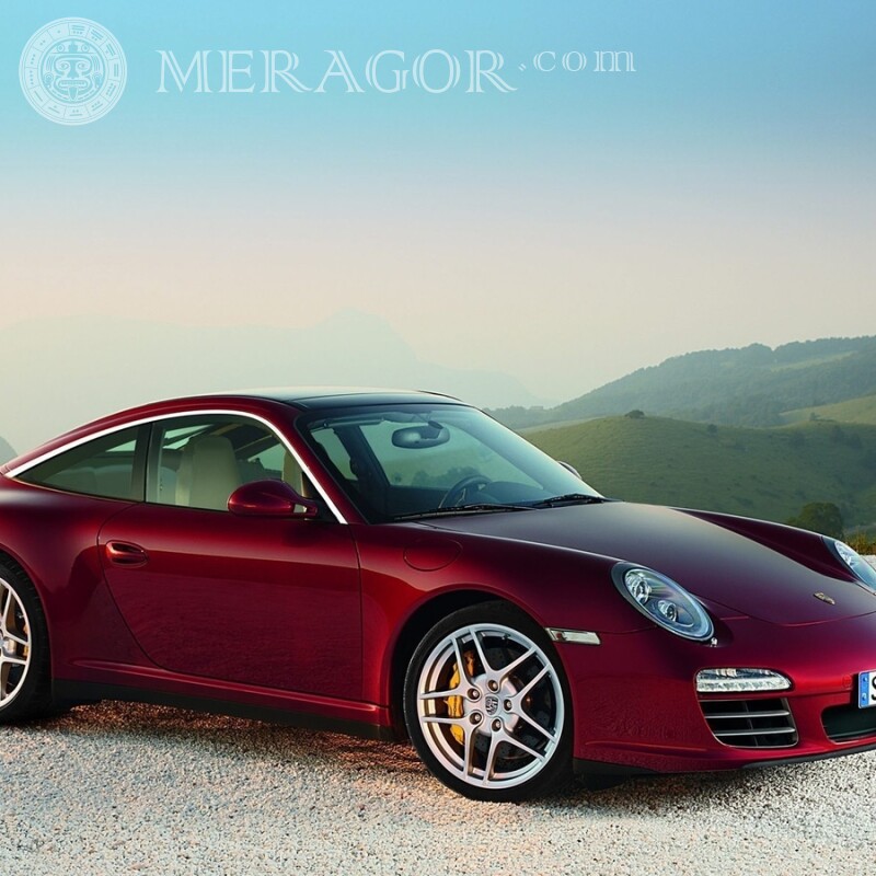 Фото на аватарку для стим шикарный красный Porsche Автомобили Транспорт
